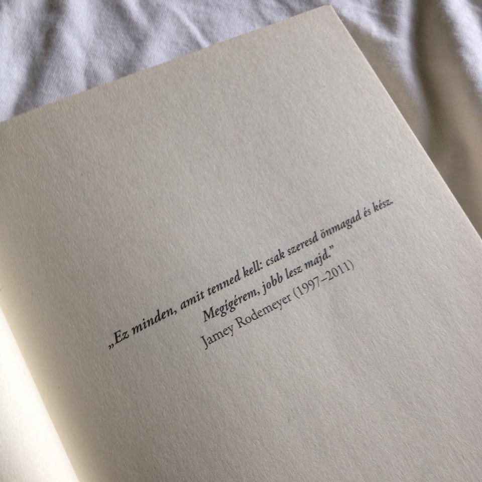 Ennél jobb idézetet el se tudnék képzelni, ehhez a könyvhöz